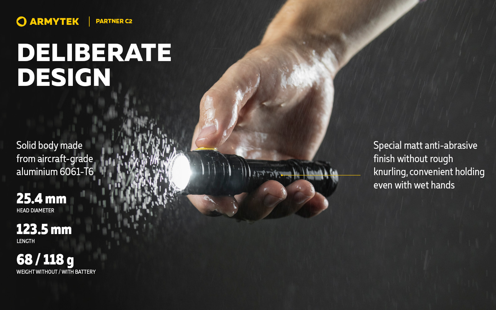 Armytek Partner C2 Pro V3 XPH35 - Lampe Torche Puissante 2100 lumens