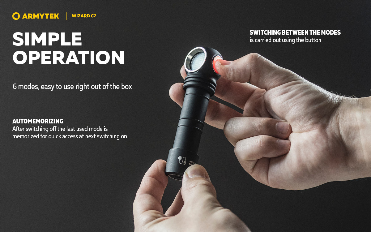 Lampe torche rechargeable multifonction WIZARD C2 PRO ARMYTEK. ATN